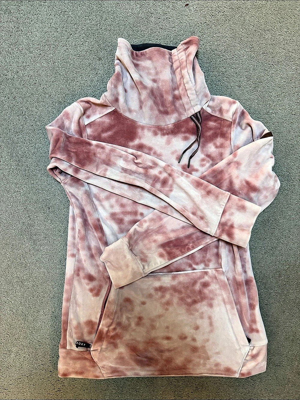 Tie-Dye Hooded Top Pink & White Like New